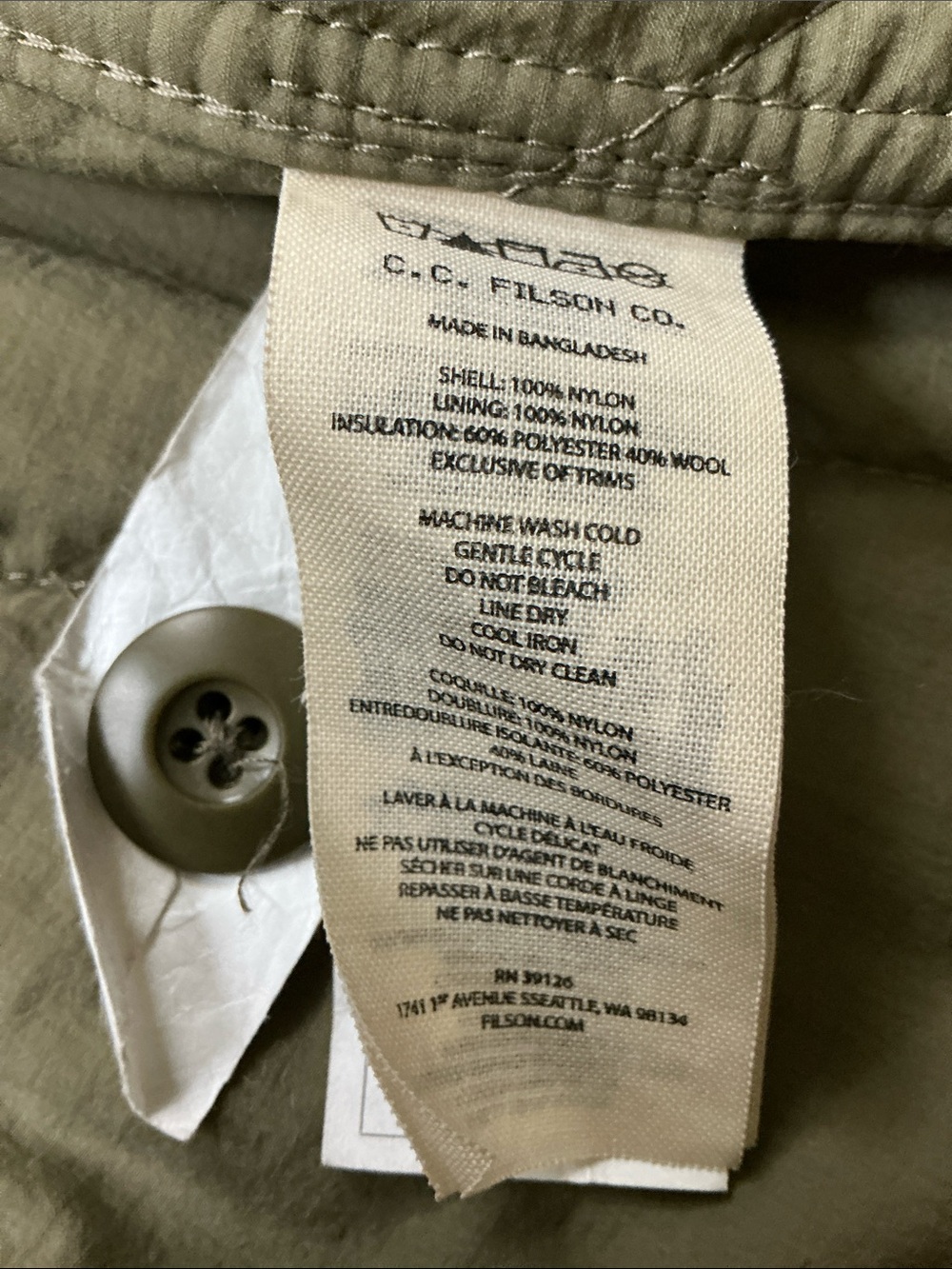 Filson Quilted Liner Jacket - Picture 9 of 10